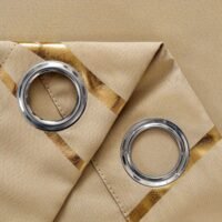Double-Sided Light-Blocking and Heat-Insulating Blackout Curtain with Grommets and Punched Holes