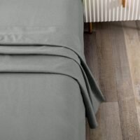 1pc Breathable Flat Bed Sheet, Ultra Soft And Wrinkle Resistant Double Brushed Flat Sheet, Assorted Color - 180cm x 227cm