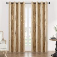 Double-Sided Light-Blocking and Heat-Insulating Blackout Curtain with Grommets and Punched Holes