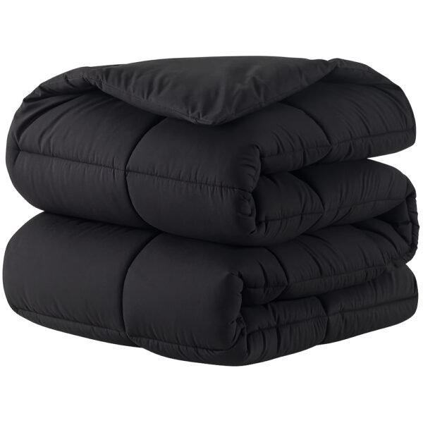 1pc Black Comforter Duvet Insert - Quilted Comforters, All Season Duvet, Polyester Filling (200cm x 200cm)