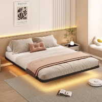 Sturdy Slat Bedroom Bed Frame Easy Assembly Living Room Eco-Friendly Frames Bed Wood Slat – King (180×200cm)