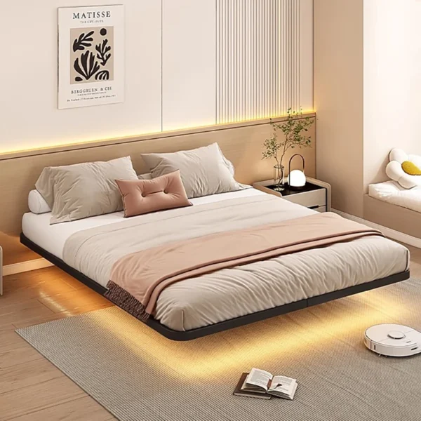 Sturdy Slat Bedroom Bed Frame Easy Assembly Living Room Eco-Friendly Frames Bed Wood Slat – King (180×200cm)