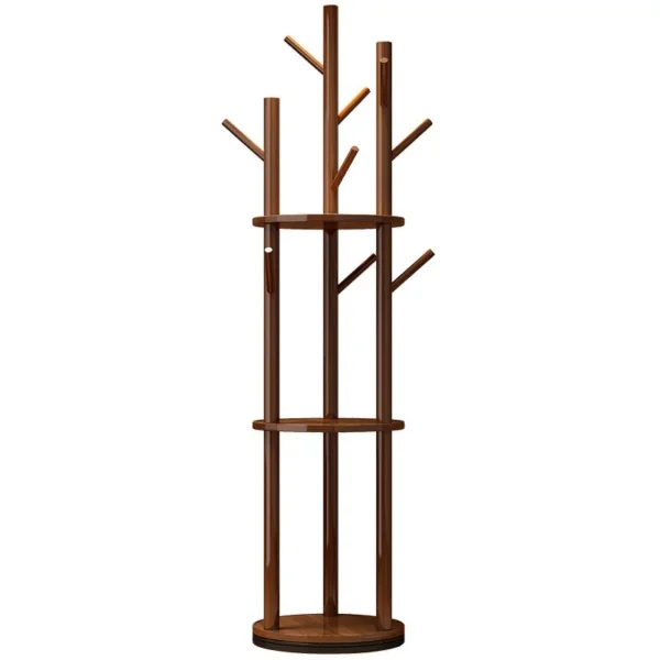 Light Luxury Vertical Living Room Bedroom Rack Hanger Coat Rack Floor Rotating Solid Wood Pine Blister