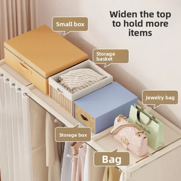 S66217d20ed914c99ae55859bba1e4a51r.webp Wardrobe floor-to-ceiling small apartment bedroom household strong and durable hanging clothes rack