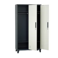 2 Door Storage Clothes Locker Bedroom Cupboard Steel Home Wardrobe Gym Storage Lockers