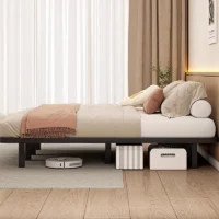 Sturdy Slat Bedroom Bed Frame Easy Assembly Living Room Eco-Friendly Frames Bed Wood Slat – King (180×200cm)