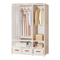 S80e2efdb52e7423182ede61d4712992eC.webp Wardrobe floor-to-ceiling small apartment bedroom household strong and durable hanging clothes rack