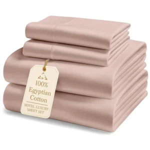 High Thread Count Egyptian Cotton Bedsheet Set – Twin (4pcs)