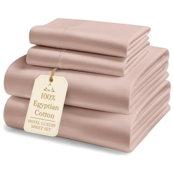 High Thread Count Egyptian Cotton Bedsheet Set – Twin (4pcs)