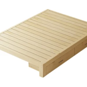 Tatami Bed Frame Solid Wood Bed Factory Direct Sales Single Bed Rental Room Without Headboard Modern Simple Double 1.5 Meters