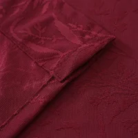 Red Wine Color Small Grass Retro Style Lace Curtains for Summer Living Room And Bedroom Decorative Window Treatments