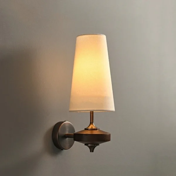 French Vintage Solid Wood Wall Lamp Retro Luxury Ambient Background Light for Bedroom Bedside Lighting
