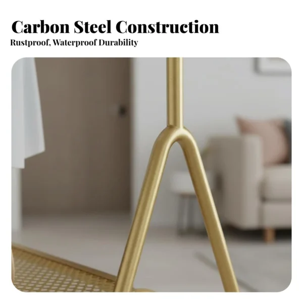 Rolling Clothes Rack with Shelf Easy to Move Wheeled Clothes Rail with Shelf On Casters Minimalist Design for Homeowners