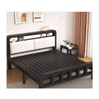 Reinforced Wrought Iron Bed Frame with Metal Slat Support – Super Single (120×200cm)