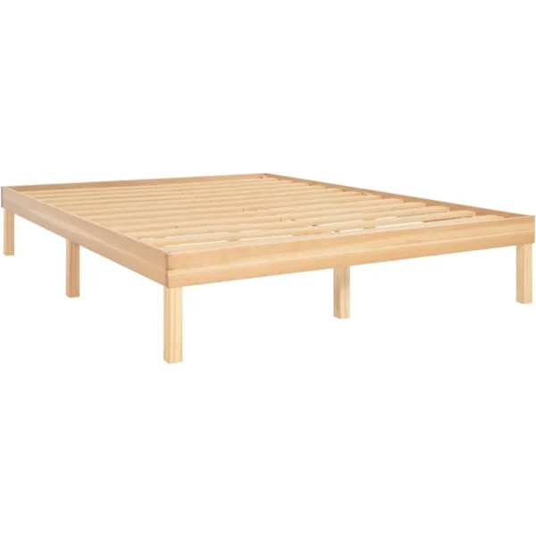 Full Wood Platform Bed Frame, Solid Pine Construction, Japanese Style Under Storage, No Box Spring Needed, Available In Multiple