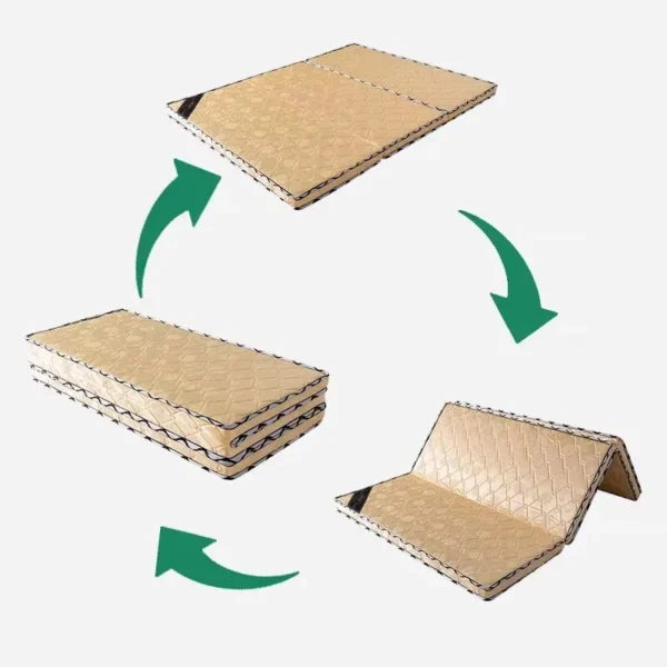 Foldable Coconut Coir Mattress with Firm Support – Single (80×190cm, 3cm)