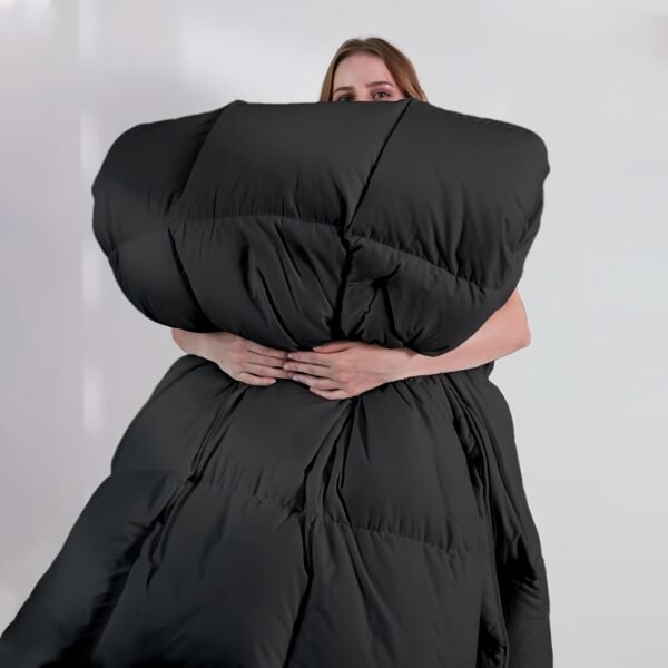1pc Black Comforter Duvet Insert - Quilted Comforters, All Season Duvet, Polyester Filling (200cm x 200cm)