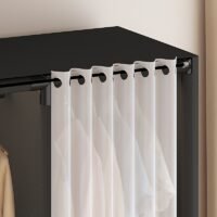 1pc Clothes Storage Wardrobe Easy to Assemble, Wardrobe Storage System, Reinforced Metal Frame