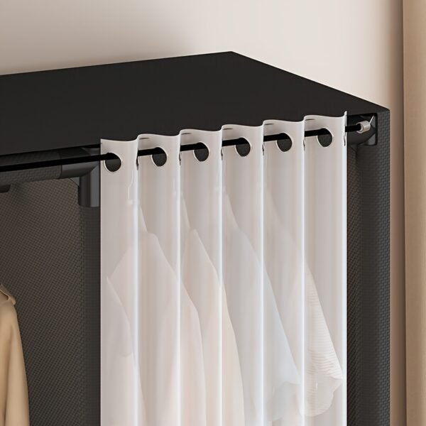 1pc Clothes Storage Wardrobe Easy to Assemble, Wardrobe Storage System, Reinforced Metal Frame
