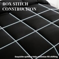 1pc Black Comforter Duvet Insert - Quilted Comforters, All Season Duvet, Polyester Filling (200cm x 200cm)